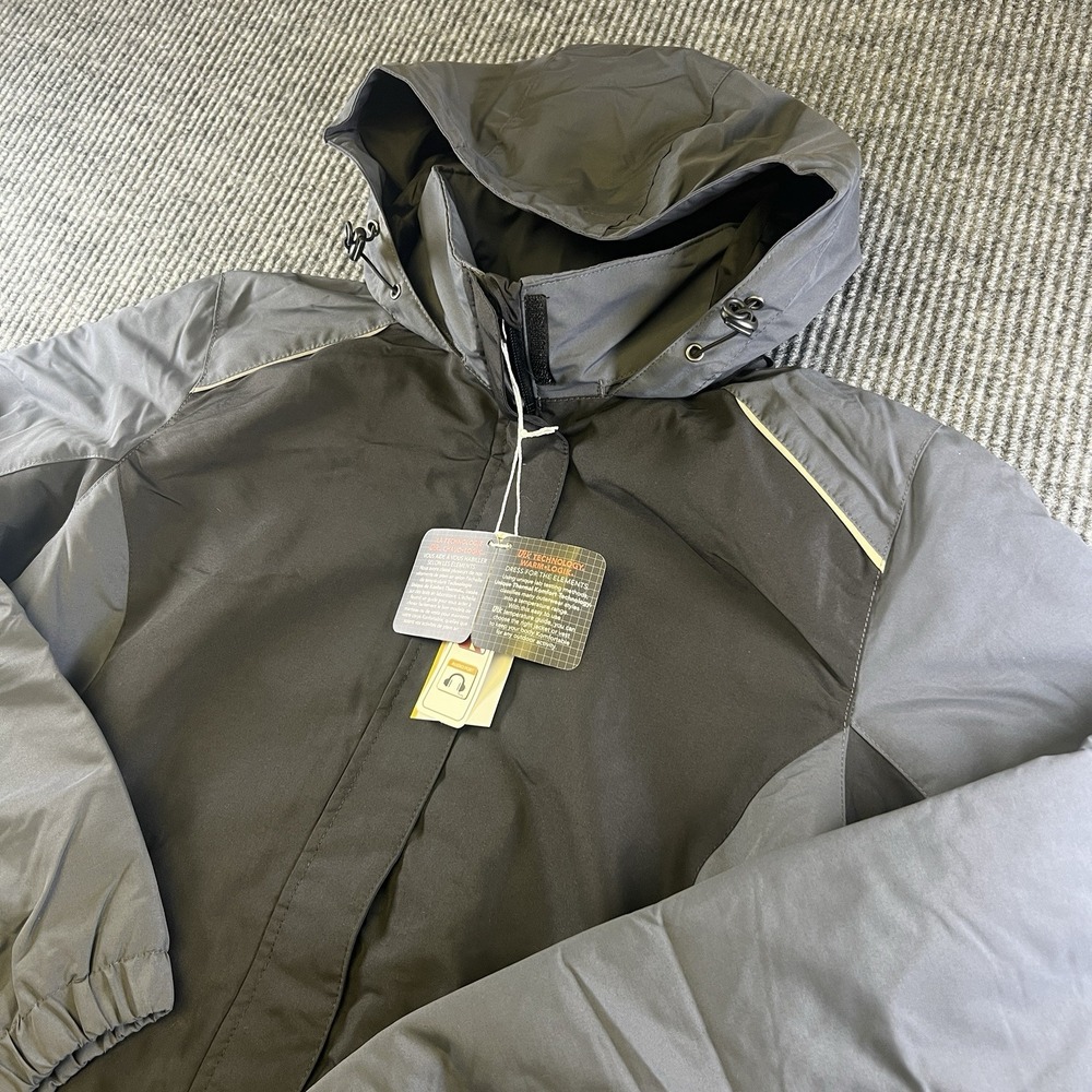 CORE 365 by North End Ladies Warm Logic Jacket Black Carbon Hooded M NWT